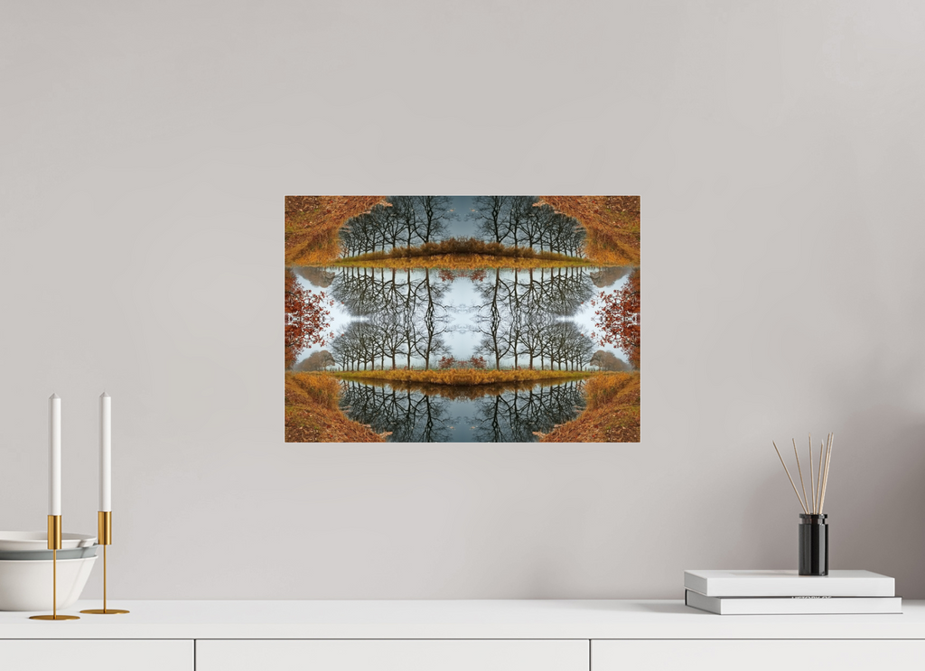 43,2 x 30 cm, Photo Print Under Acrylic Glass Autumnal mirror world