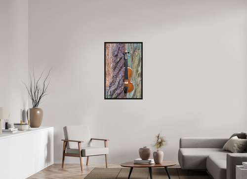 60 x 92 cm, Floater Frame A violin in its element
